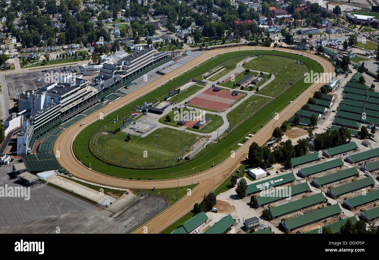aerial photograph Churchill Downs Thoroughbred racetrack, Louisville, Kentucky Stock Photo