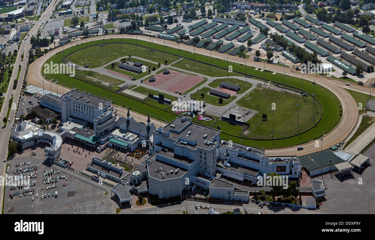 aerial photograph Churchill Downs Thoroughbred racetrack, Louisville, Kentucky Stock Photo