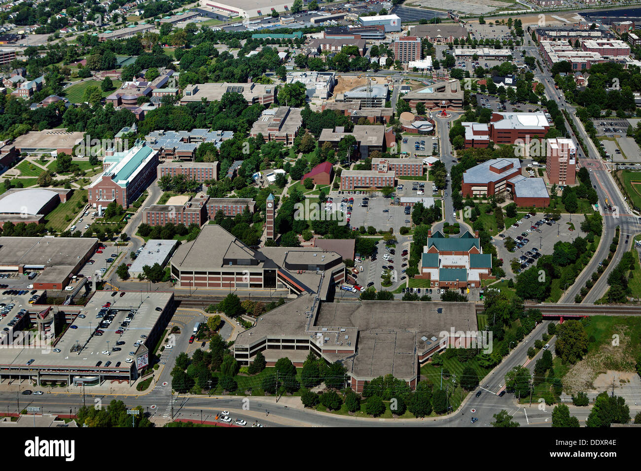 aerial photograph University of Louisville, Kentucky Stock Photo