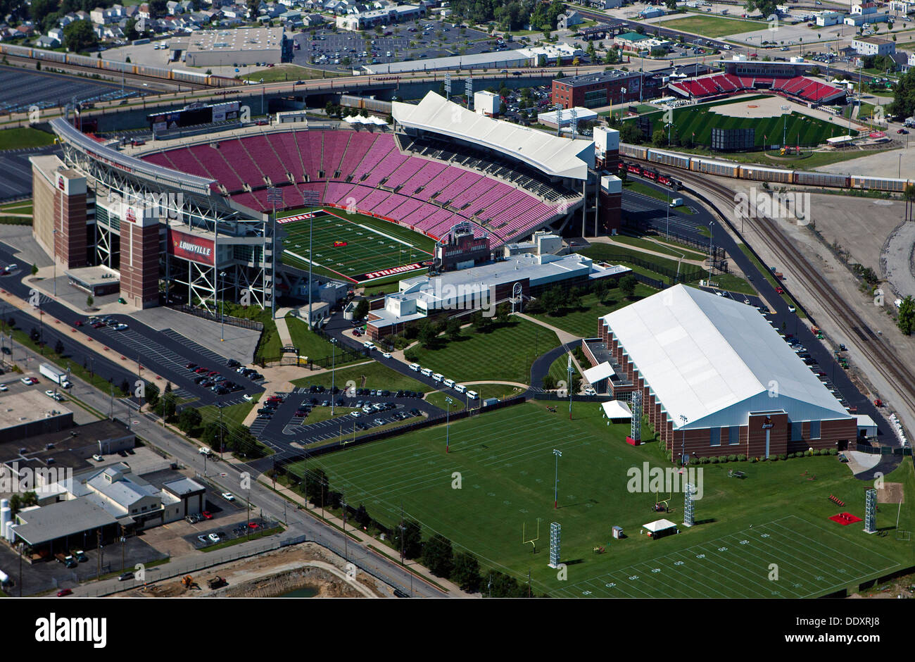 aerial photograph Papa John's Cardinal Stadium, Louisville, Kentucky Stock Photo