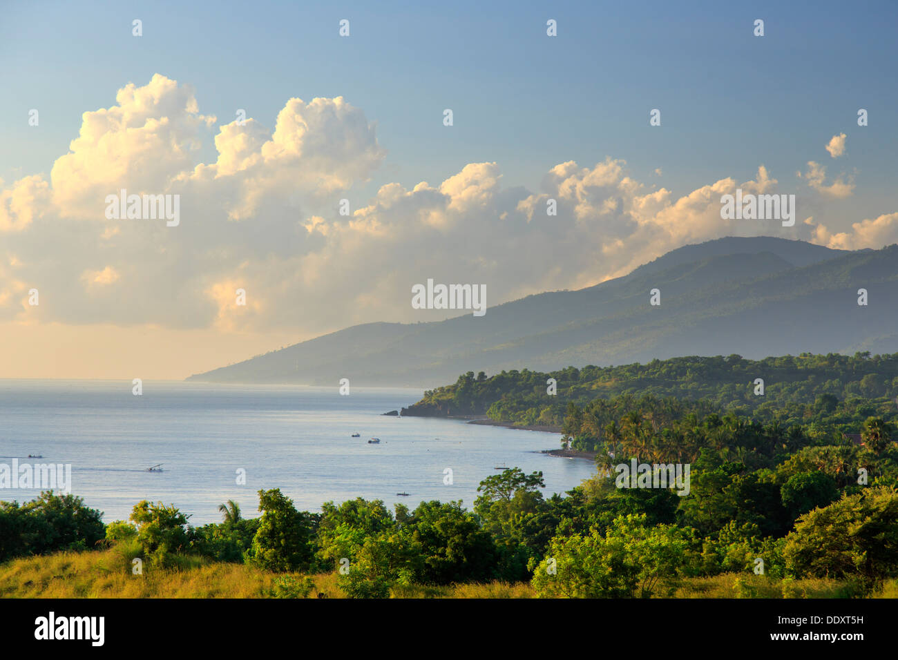 Indonesia, Bali, East Bali, Tulamben, Coastline Stock Photo