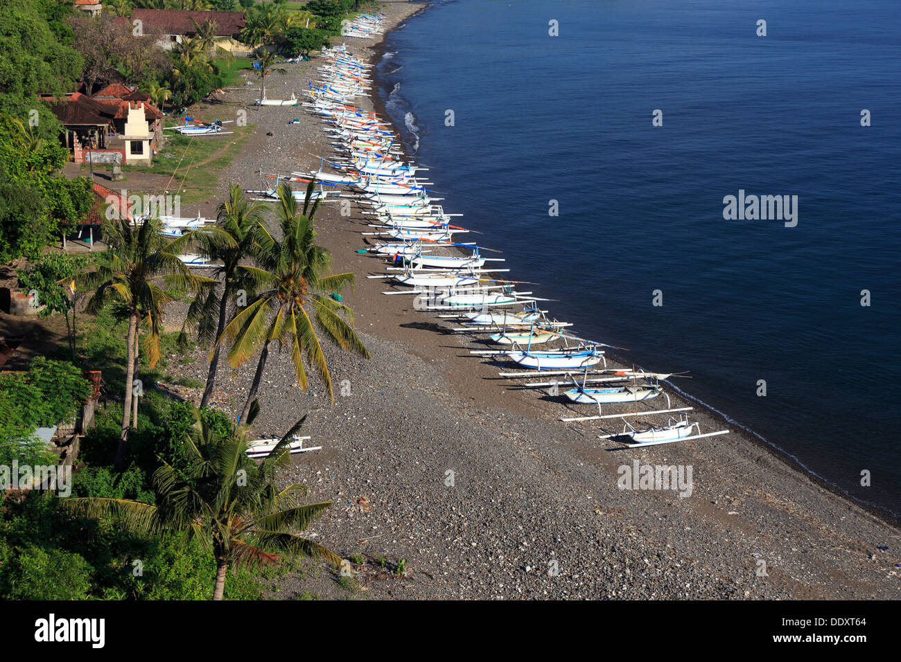 Indonesia, Bali, East Bali, Amed, Lipah Village and Beach Stock Photo -  Alamy