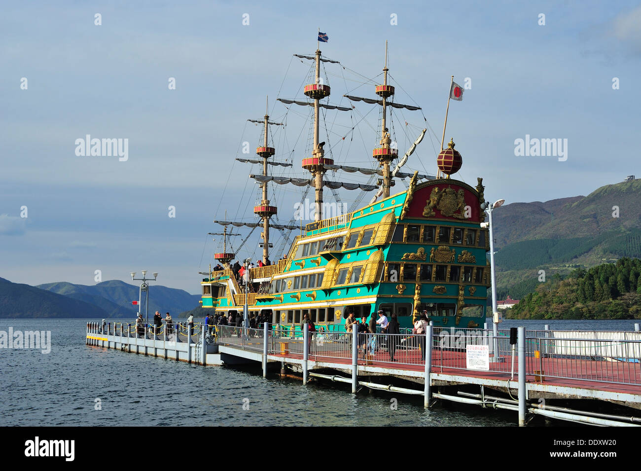 Pirate Cruise on Lake Ashi, Japan Stock Photo