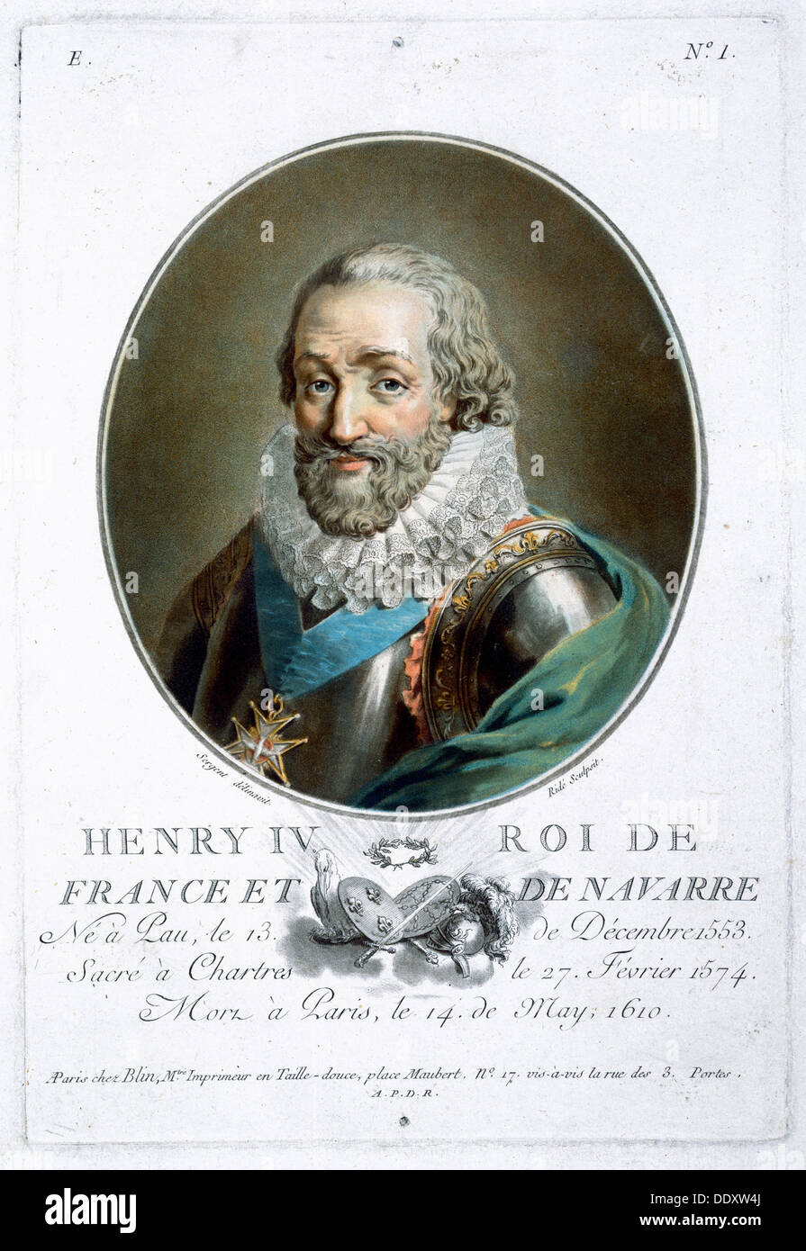 Henry IV, King of France and Navarre, (c1771-1847). Artist: Ride Stock Photo