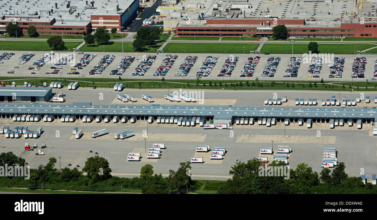 aerial photograph FedEx, Louisville, Kentucky Stock Photo