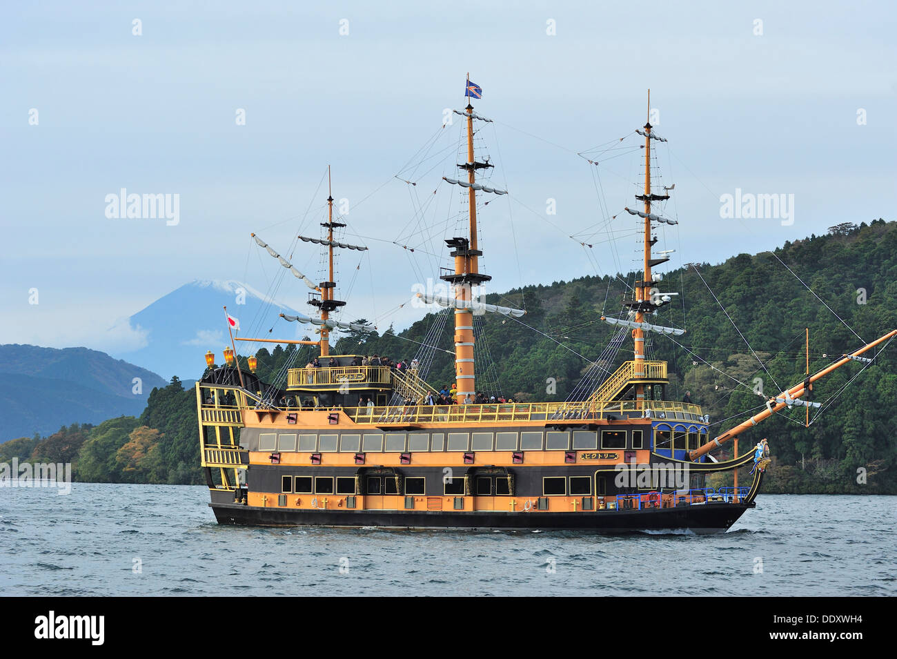 Pirate Cruise on Lake Ashi, Japan Stock Photo