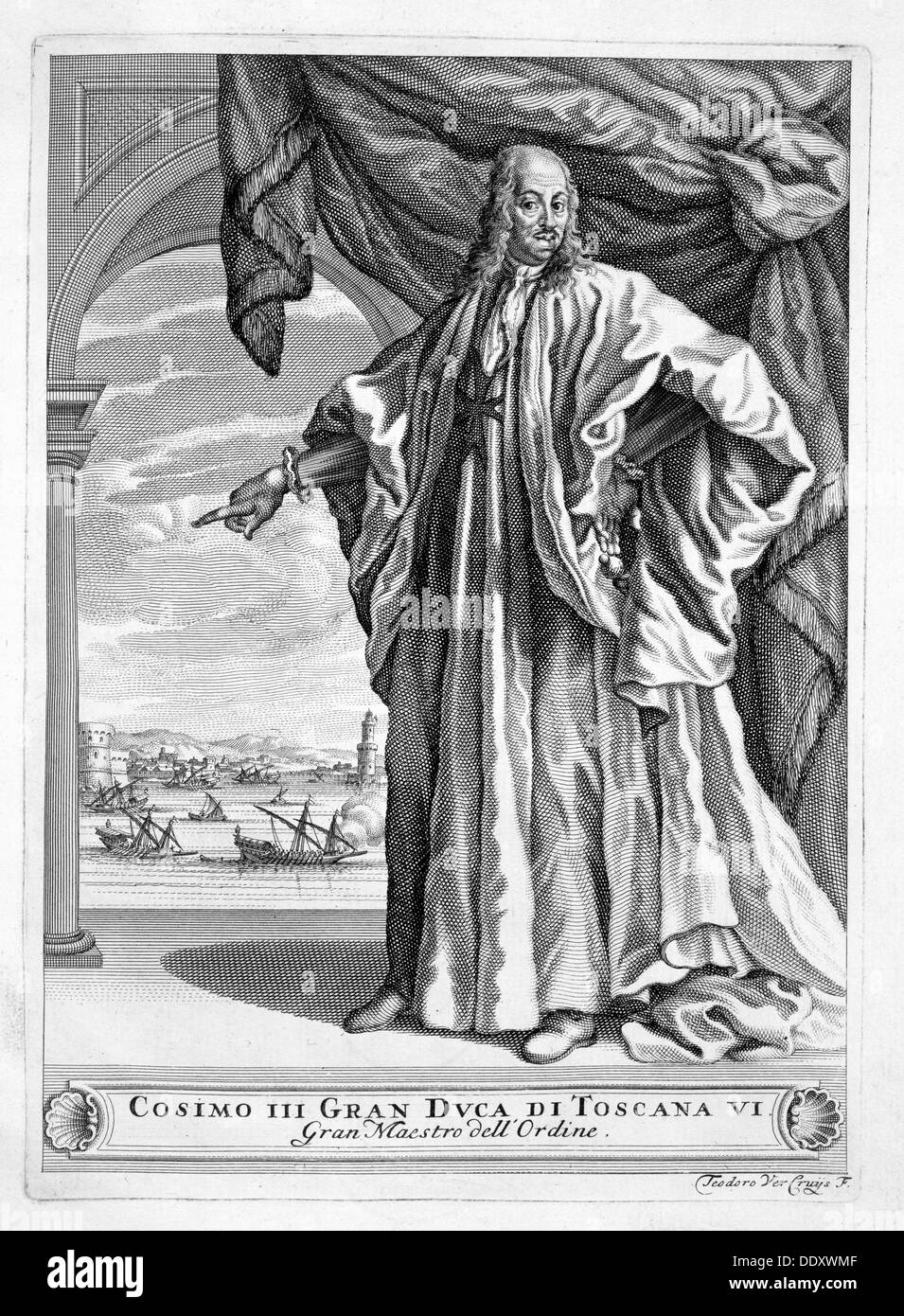 Cosimo III de' Medici, Grand Duke of Tuscany, 1701. Artist: Theodor Verkruys Stock Photo