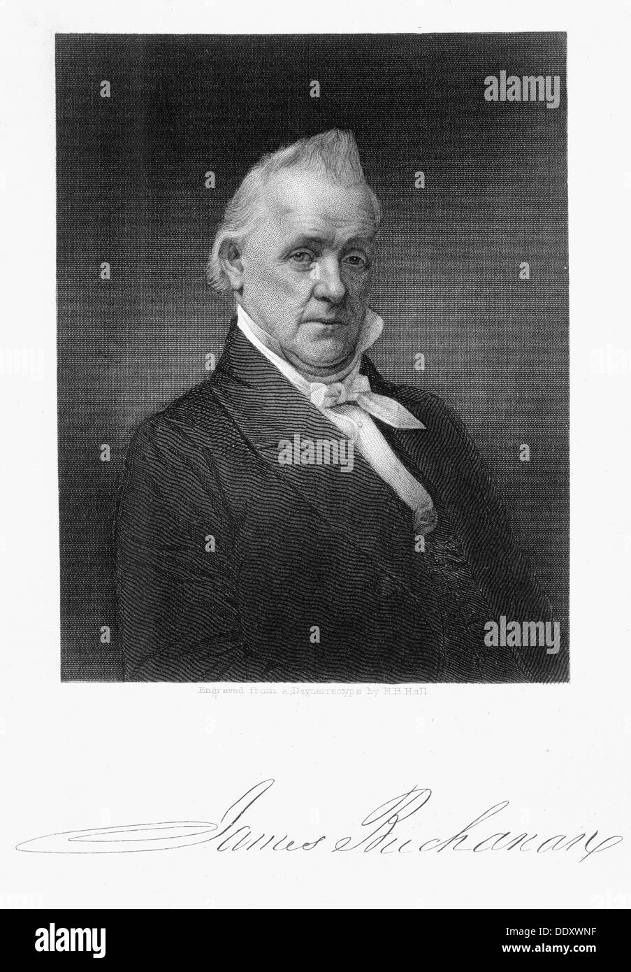 James Buchanan, 15th President of the United States of America, 19th century. Artist: Henry Bryan Hall I Stock Photo