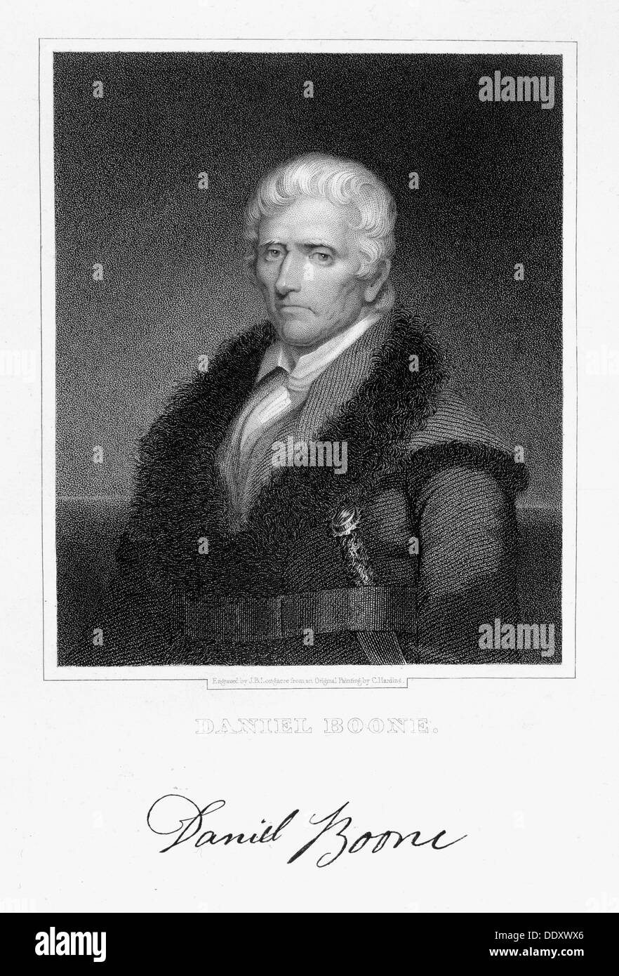 Daniel Boone, American pioneer and hunter, (19th century). Artist ...