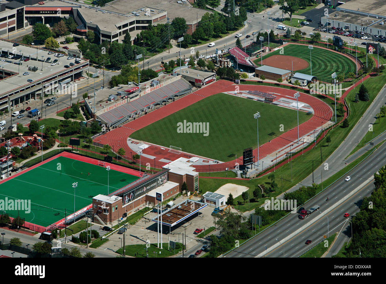 aerial photograph University of Louisville, Kentucky Stock Photo