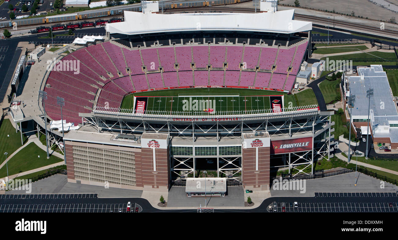 aerial photograph Papa John's Cardinal Stadium, Louisville, Kentucky Stock Photo