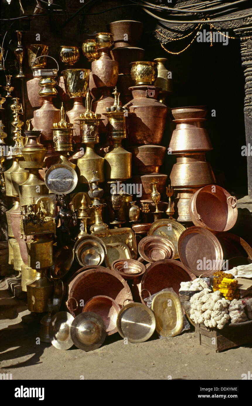 Copper Plates. Kathmandu. Nepal Stock Photo Alamy