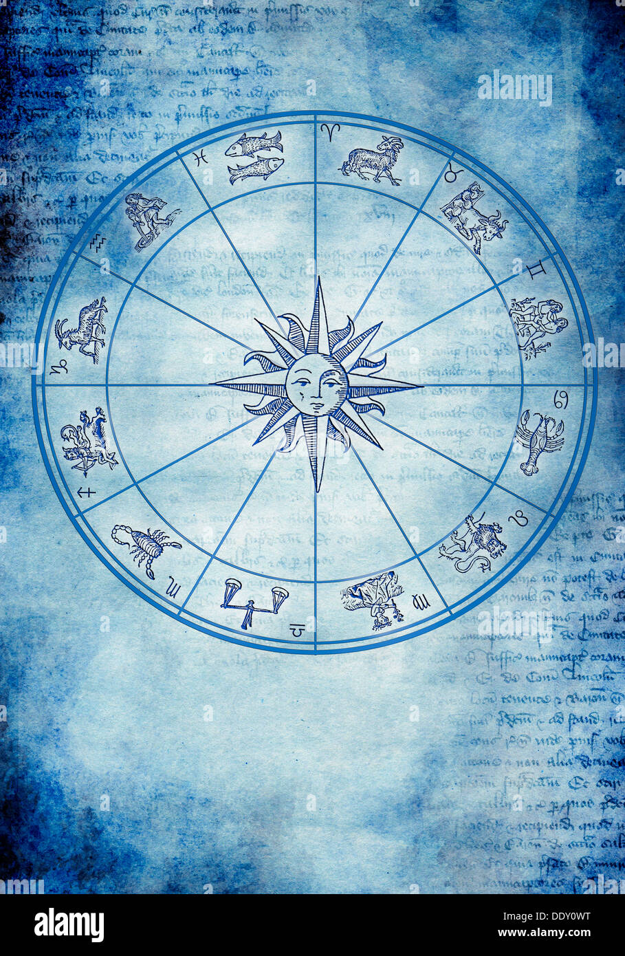zodiac signs antique Stock Photo