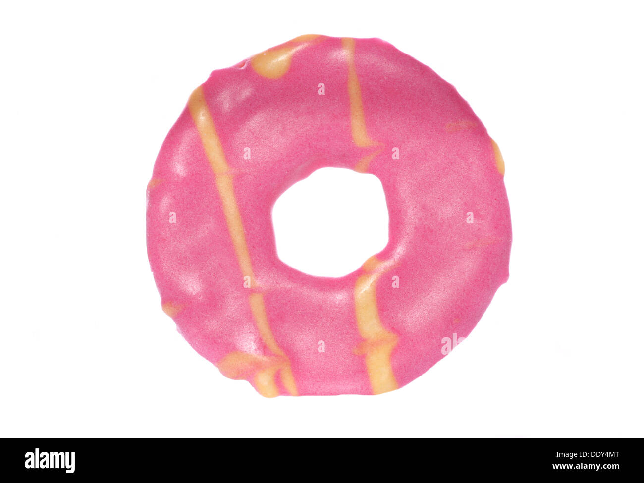 pink party ring biscuit studio cutout Stock Photo