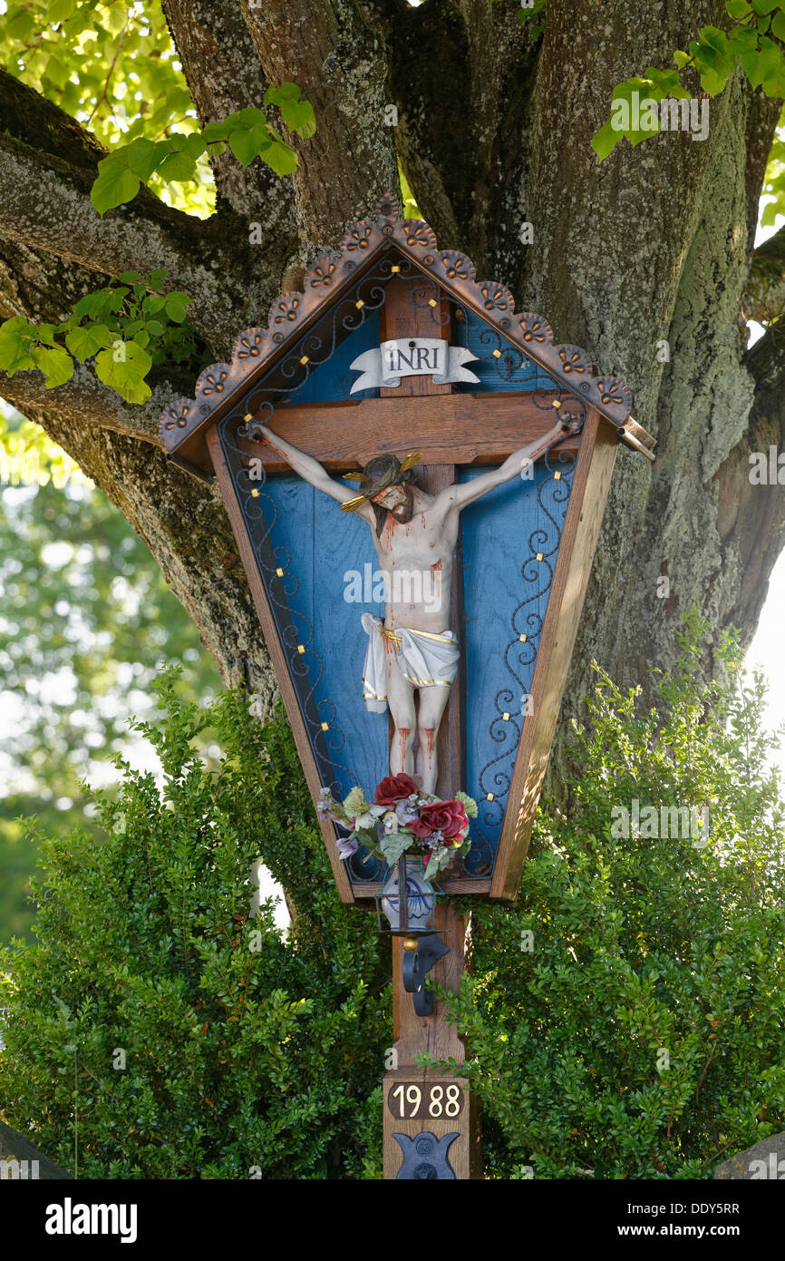 Wayside crucifix Stock Photo