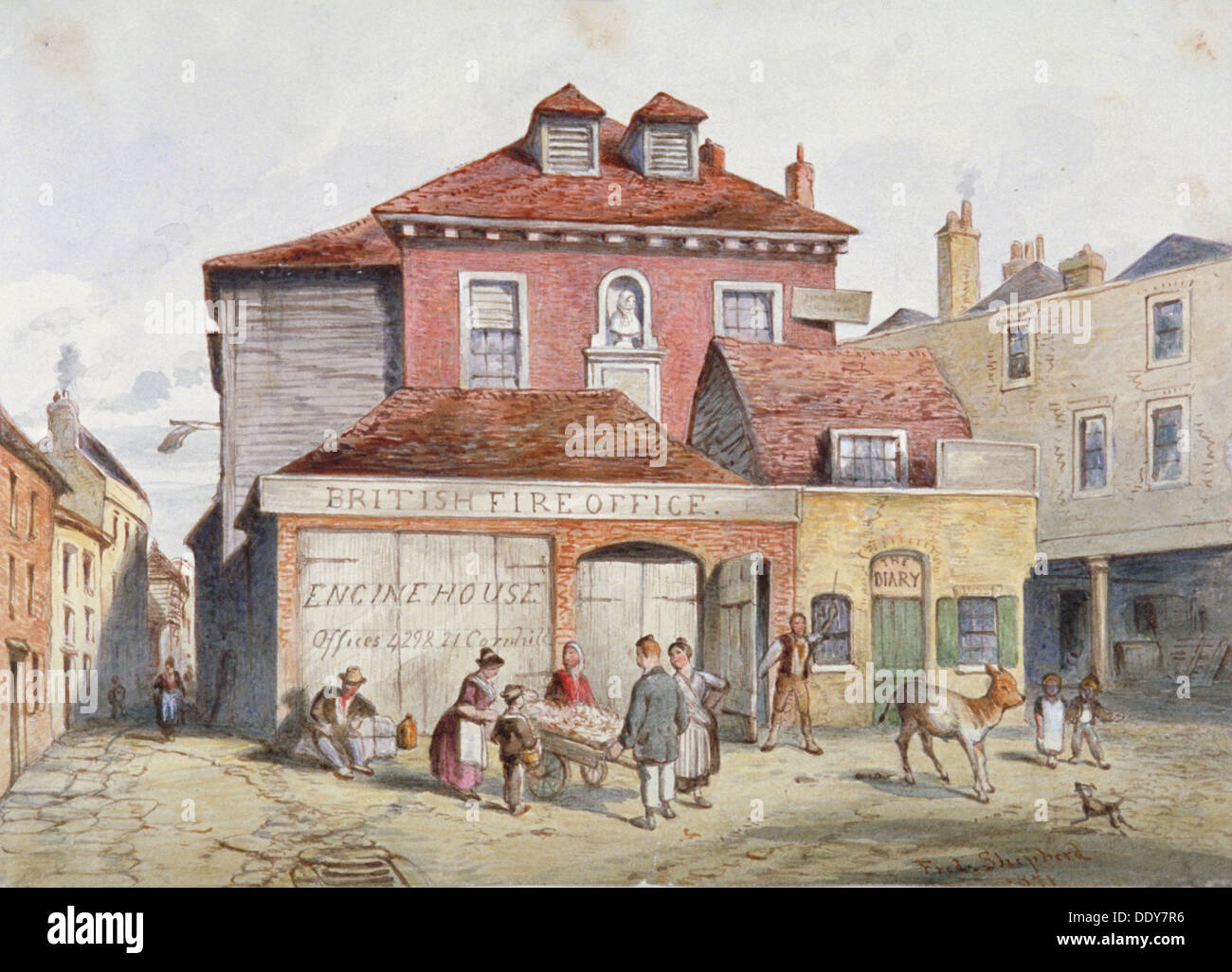 View of Hungerford Market, Westminster, London, 1841. Artist: Frederick Napoleon Sh