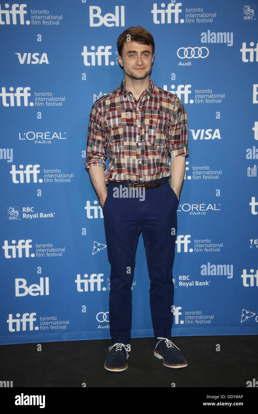 Actor Daniel Radcliffe attends the photo call before the press conference of 'The F Word' during the 38th annual Toronto International Film Festival aka TIFF at Bell Lightbox in Toronto, Canada on 08 September 2013. Photo: Hubert Boesl Stock Photo
