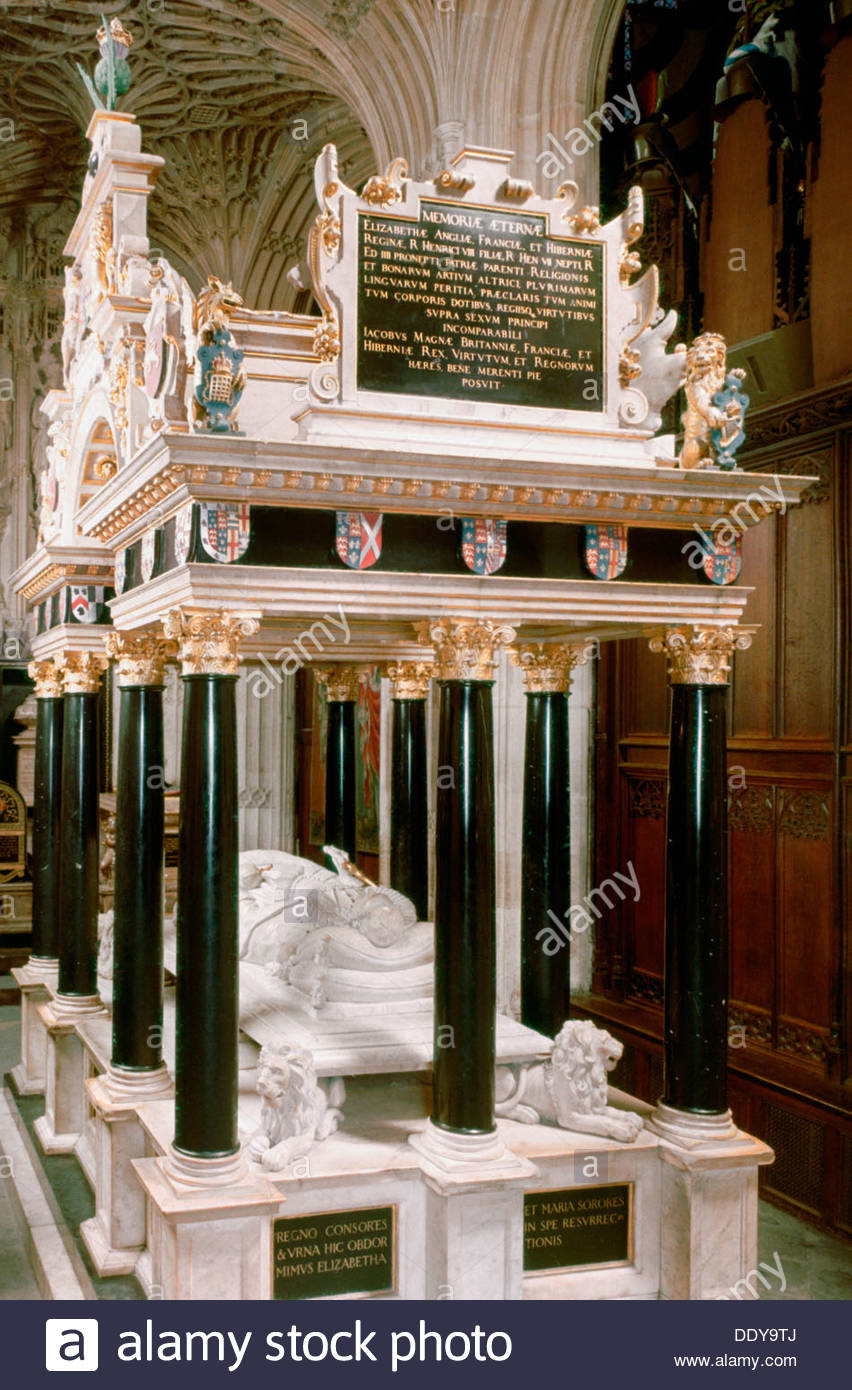 Tomb of Elizabeth I, Westminster Abbey, London Stock Photo 60222082 Alamy