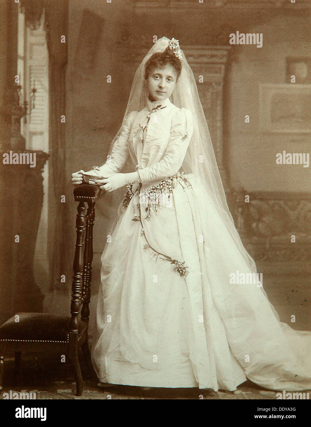 Wedding portrait, 1880s. Artist: Unknown Stock Photo