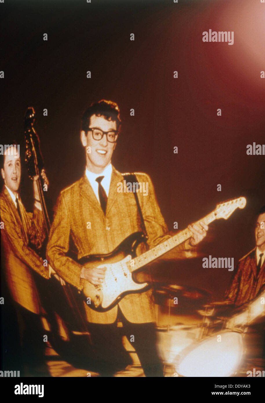 BUDDY HOLLY AND THE CRICKETS US pop group about 1957 Stock Photo Alamy