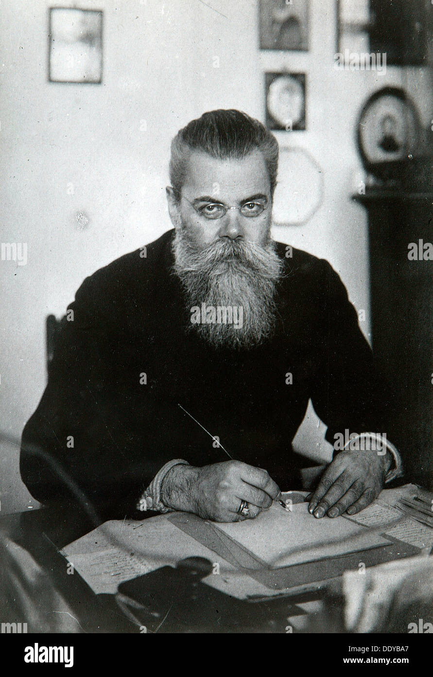 Boris Modzalevsky, Russian philologist, early 20th century. Artist: Unknown Stock Photo