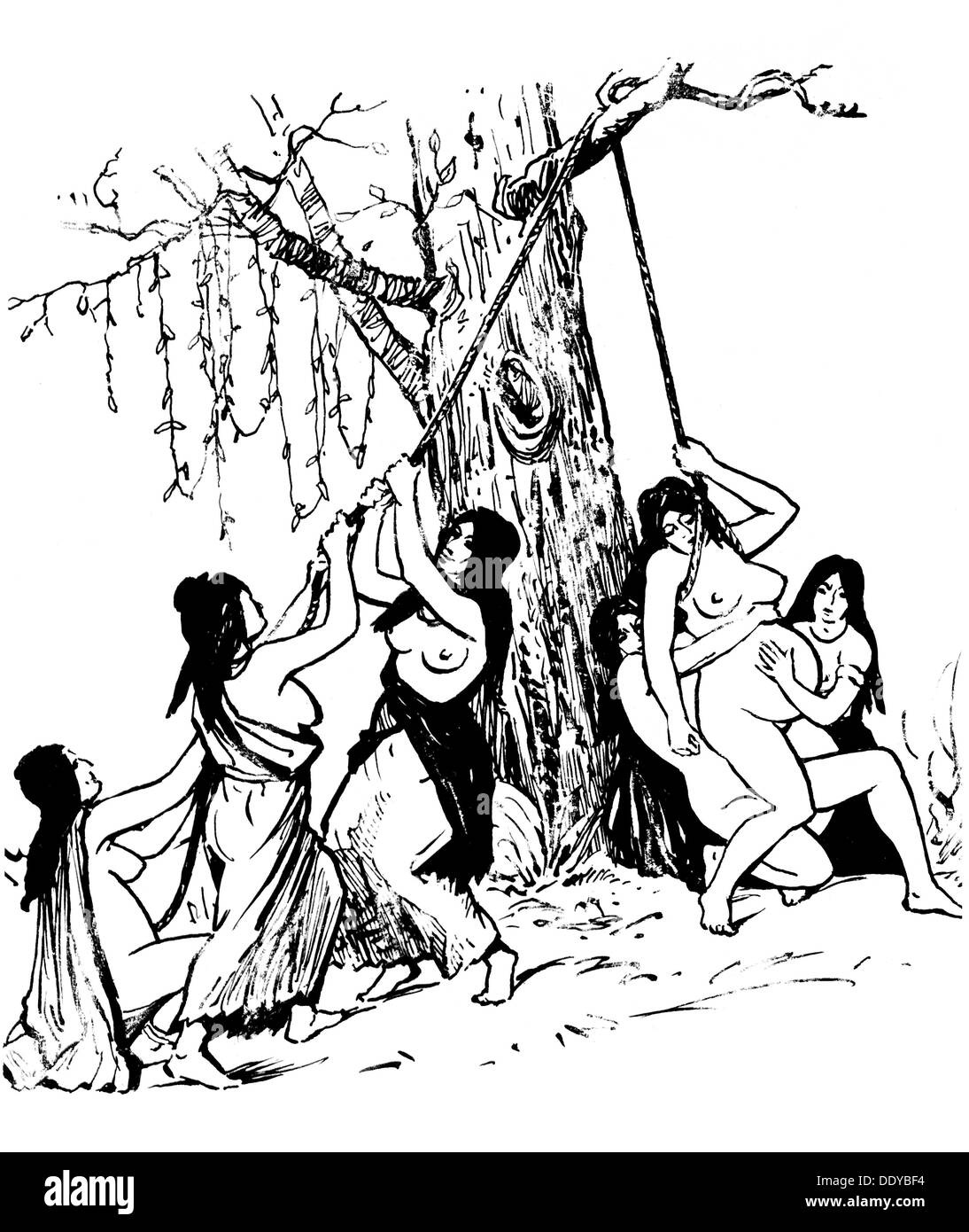 medicine,birth / gynecology,Red Indian women holding pregnant woman upright with a sling to facilitate childbearing,drawing,graphic,graphics,North America,Red Indian,Indian,Red Indians,Indians,half length,standing,tree,trees,rope,ropes,pull,pulling,obstetrics,birthing,bear,give birth,pregnant woman,pregnant women,holding,hold,delivery,childbearing,childbirth,preparation,preparations,facilitation,help,helping,assist,assinting,medicine,medicines,gynecology,gynaecology,sling,slings,birth,births,facilitate,facilitating,,Additional-Rights-Clearences-Not Available Stock Photo