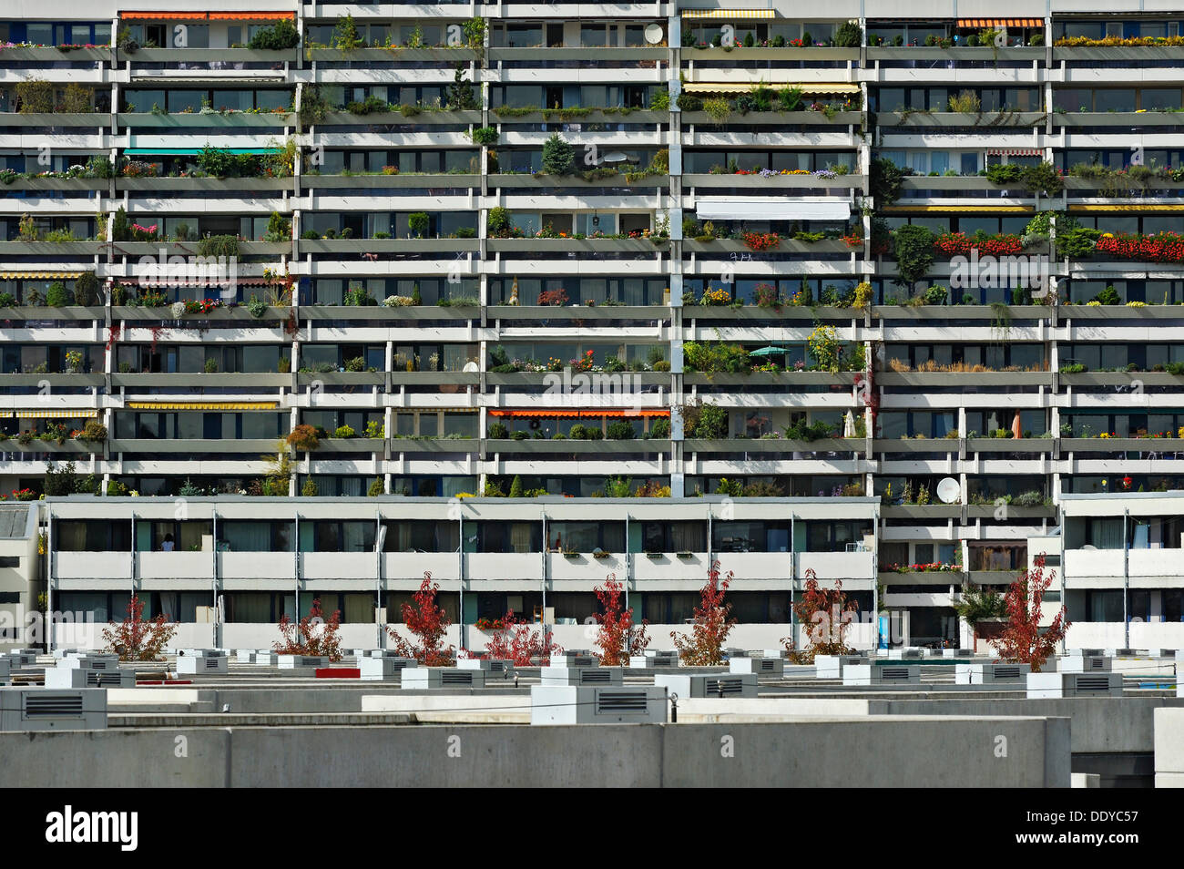 Block of flats balcony plants hi-res stock photography and images - Alamy