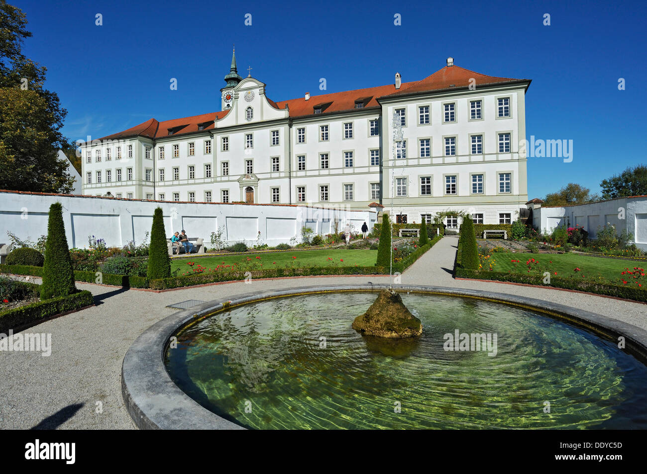 Prelate garden, Schaeftlarn Abbey, Schaeftlarn, Bavaria Stock Photo