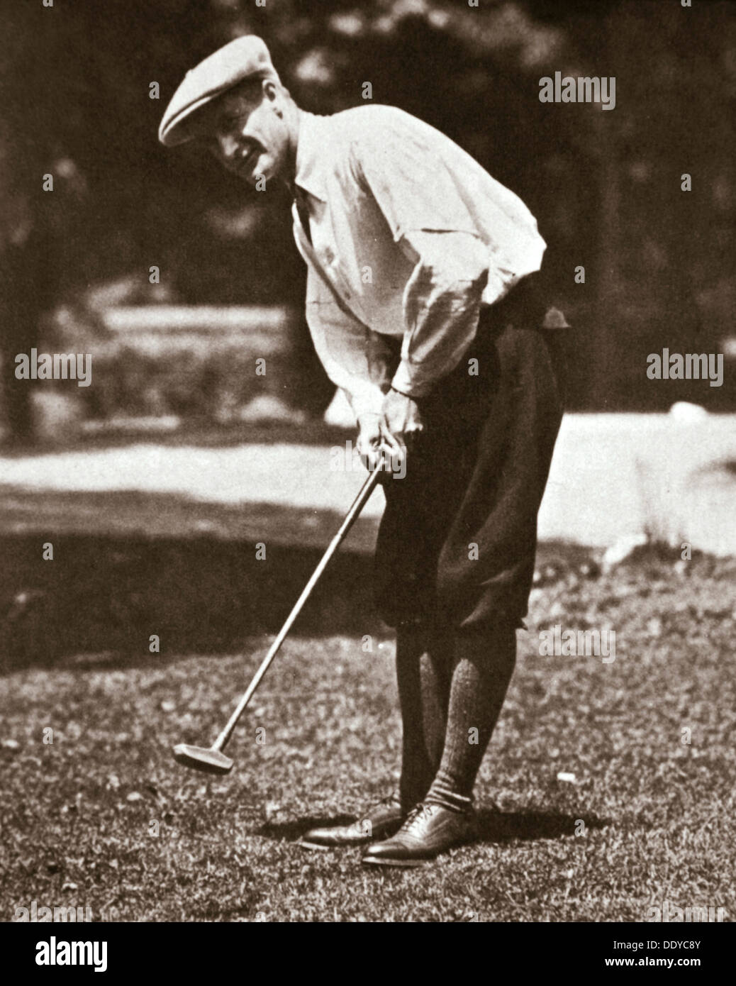Jerome D Travers, American champion golfer, 1910s. Artist: Unknown Stock Photo