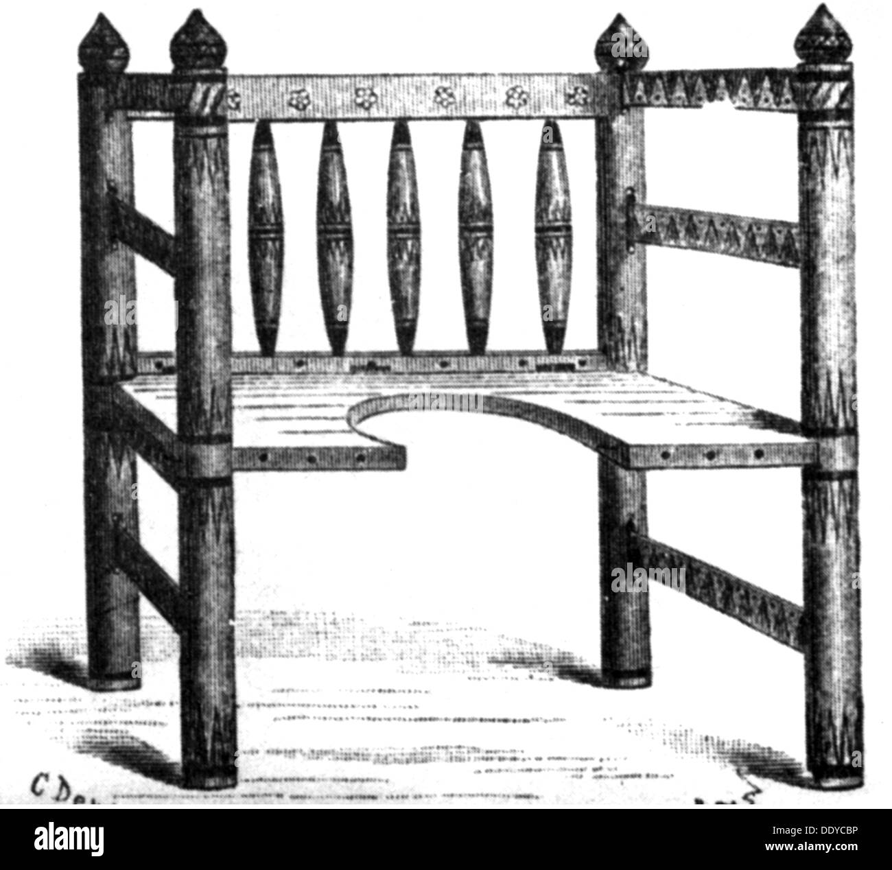 gyn chair drawing 