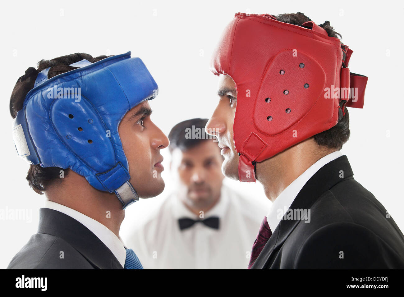 Male boxers staring each other in the face Stock Photo Alamy