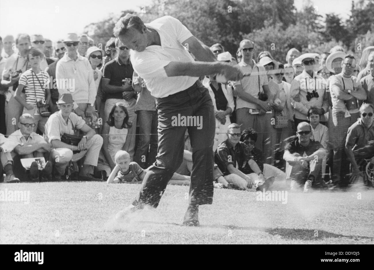 American golfer Arnold Palmer playing at Lidingö Golf Club, Sweden