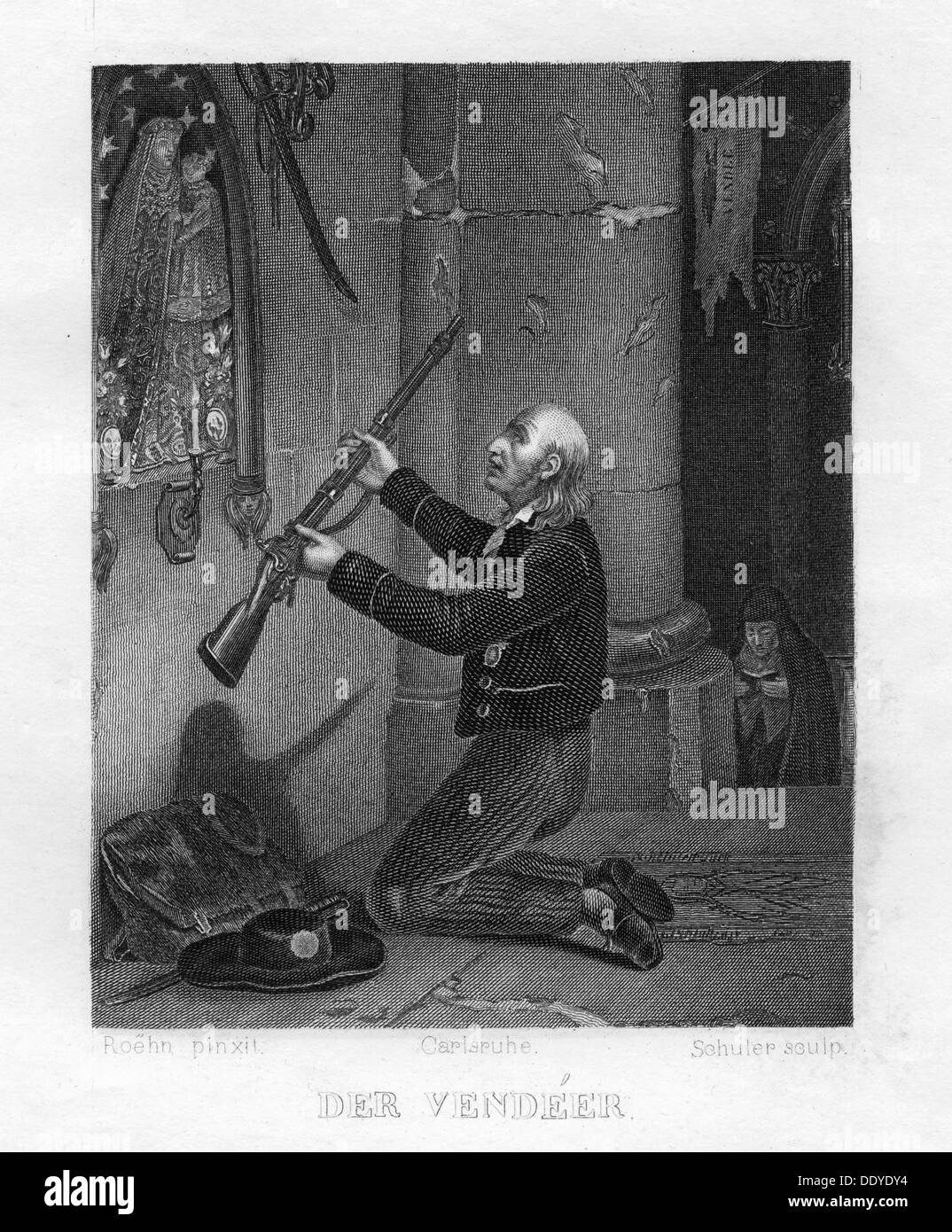 Vendee rebel, French Revolution, 1793 (c1833). Artist: Edouard Schuler Stock Photo