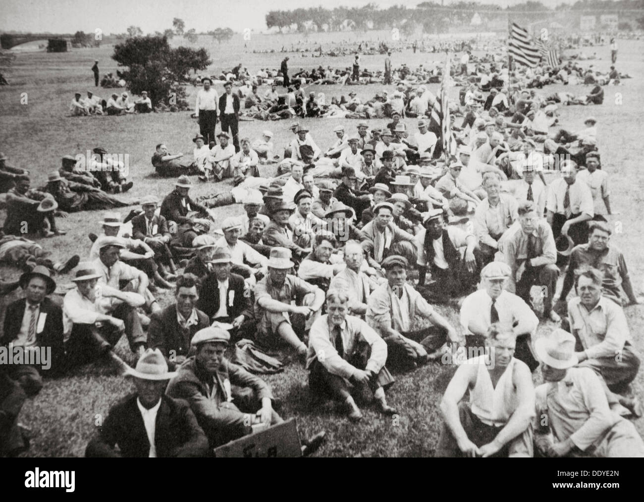 'Bonus Army' in Anacostia Park, Washington DC, USA, Great Depression