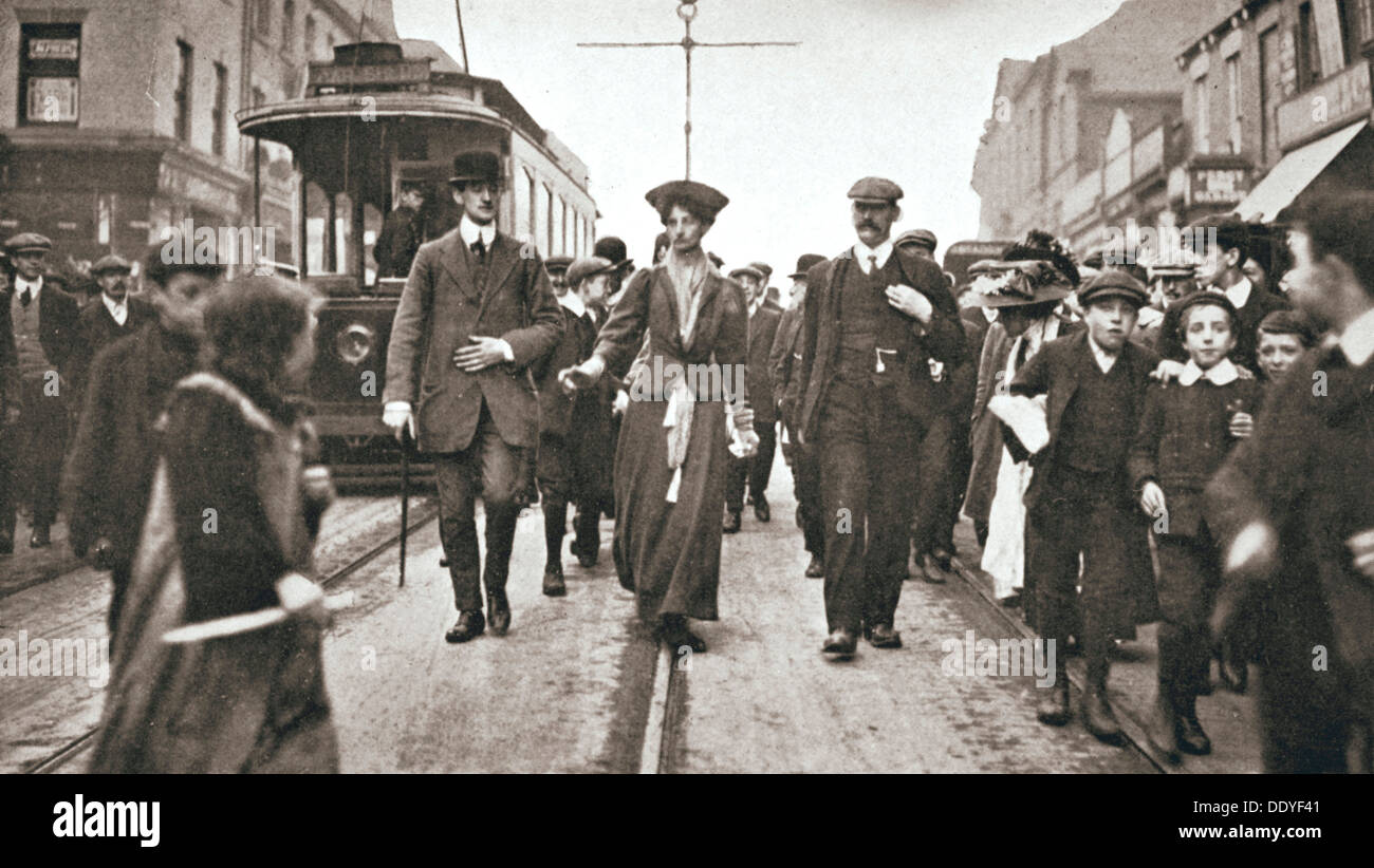 Lady Constance Lytton, British suffragette, Newcastle, 9 October 1909. Artist: Unknown Stock Photo