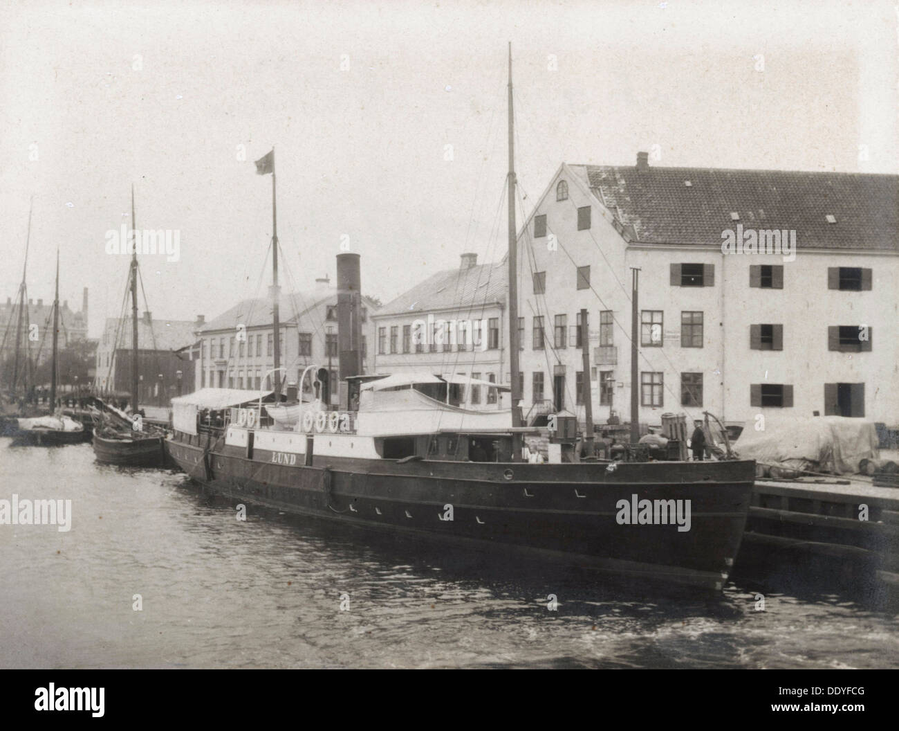 SS 'Lund' at the quay, Landskrona harbour, Sweden, 1897. Artist: Unknown Stock Photo