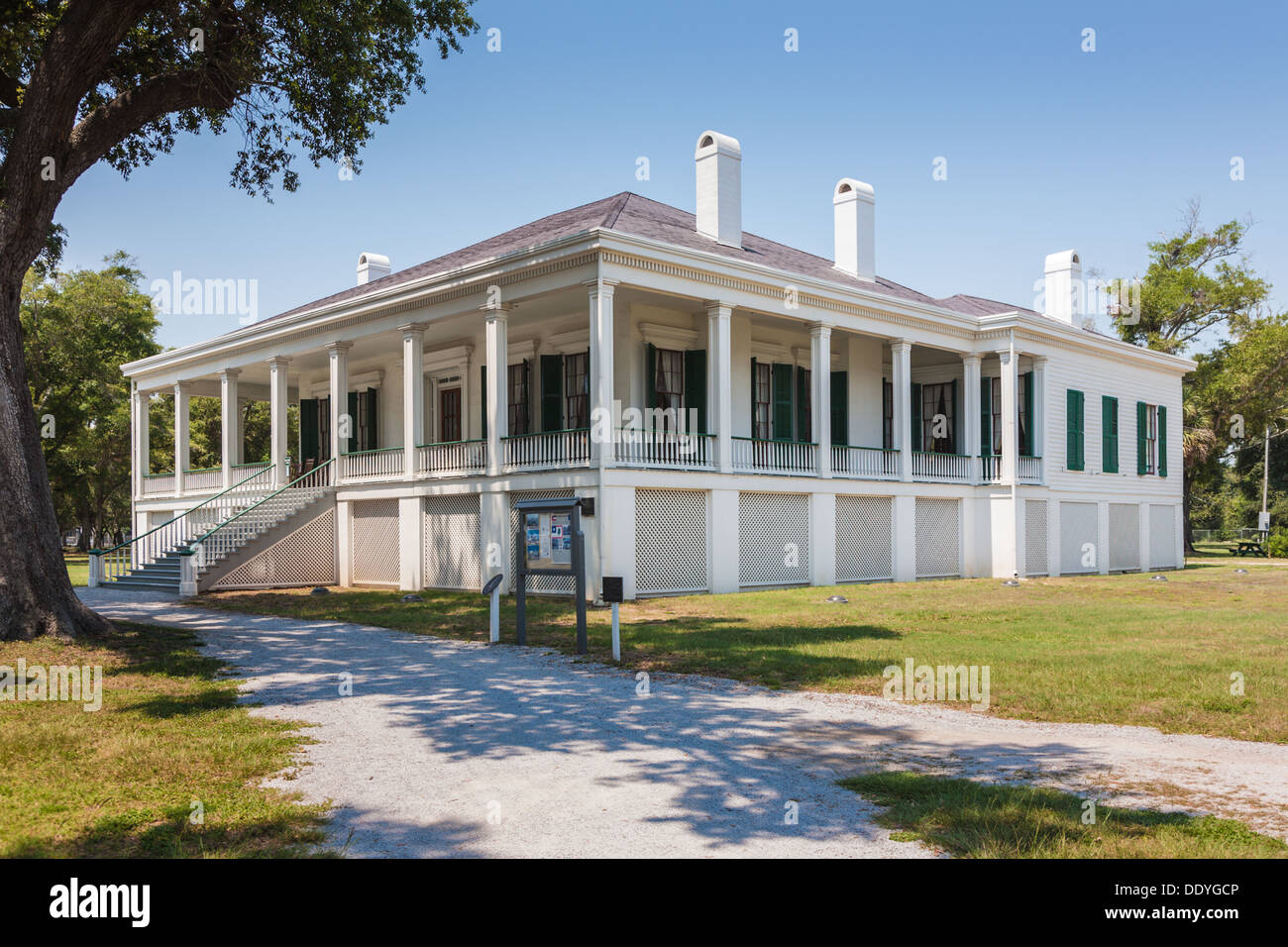 Beauvoir House at Beauvoir Plantation, post-war home of President Jefferson Davis in Biloxi, MS Stock Photo