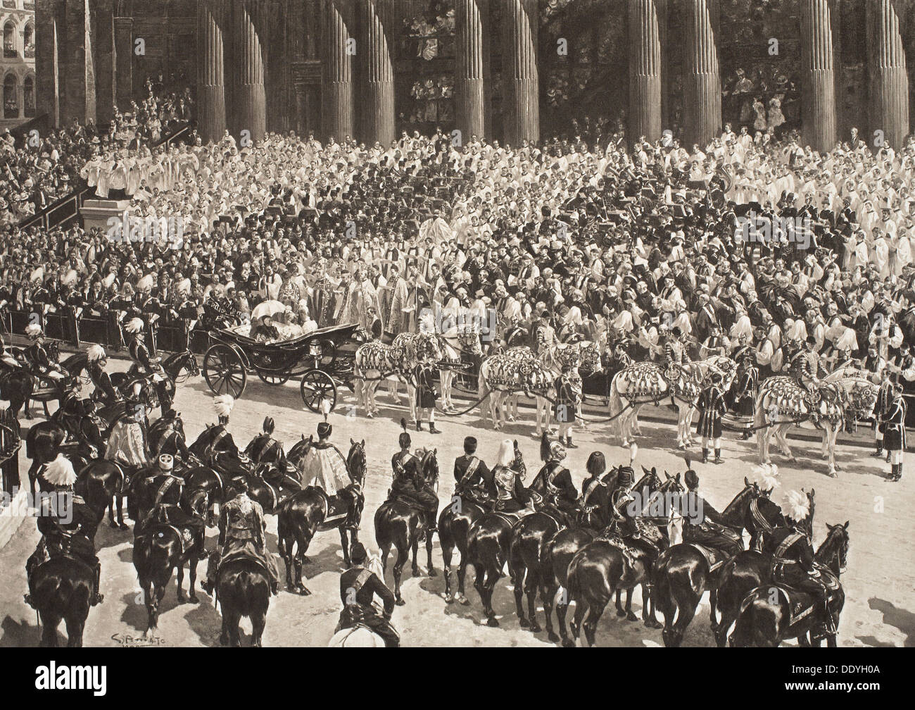 Queen Victoria's Diamond Jubilee, London, 22 June 1897 (1901).  Artist: G Amato Stock Photo
