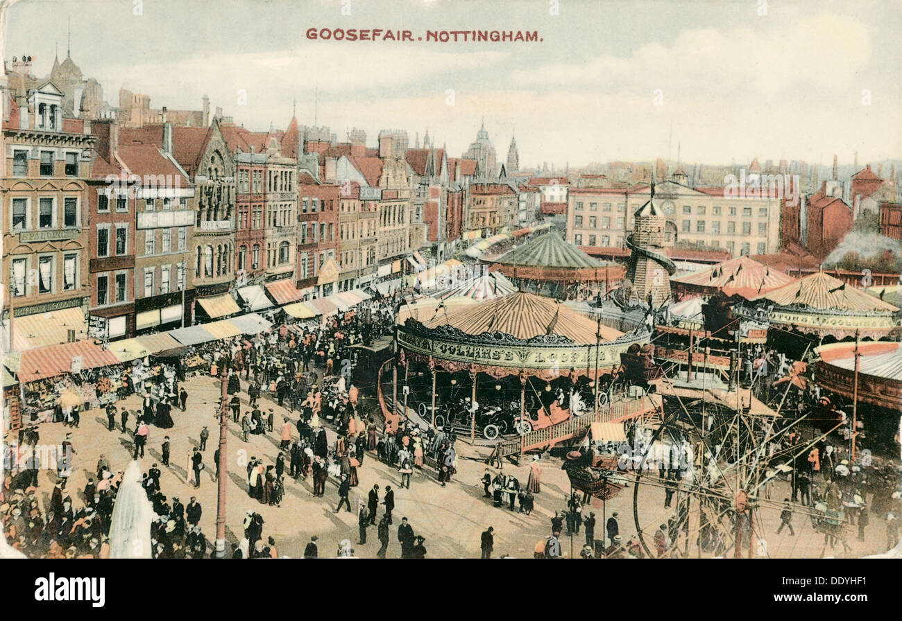 Goose Fair, Market Place, Nottingham, Nottinghamshire, 1907. Artist: Unknown Stock Photo