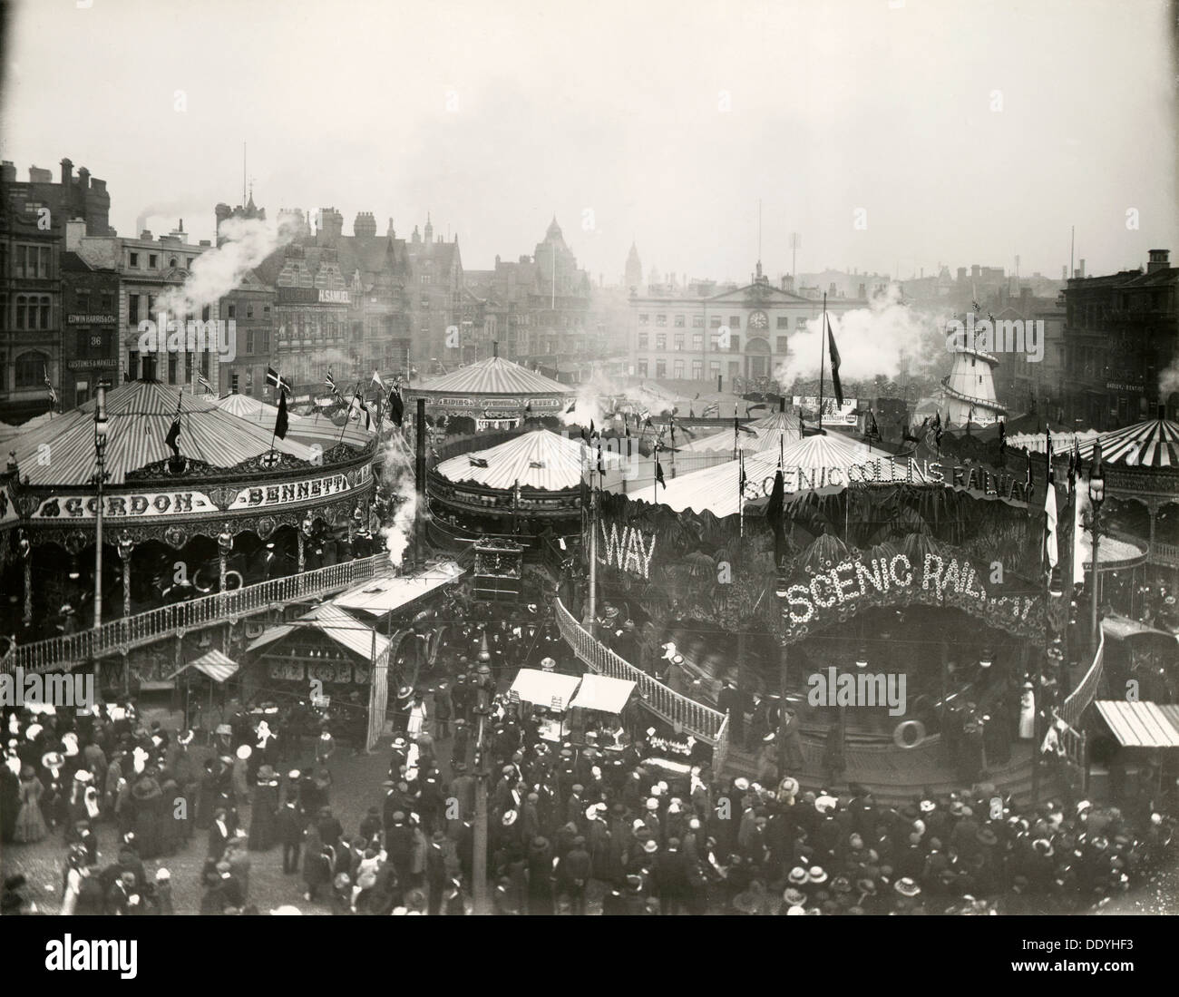 Goose Fair, Market Place, Nottingham, Nottinghamshire, 1911. Artist: Unknown Stock Photo