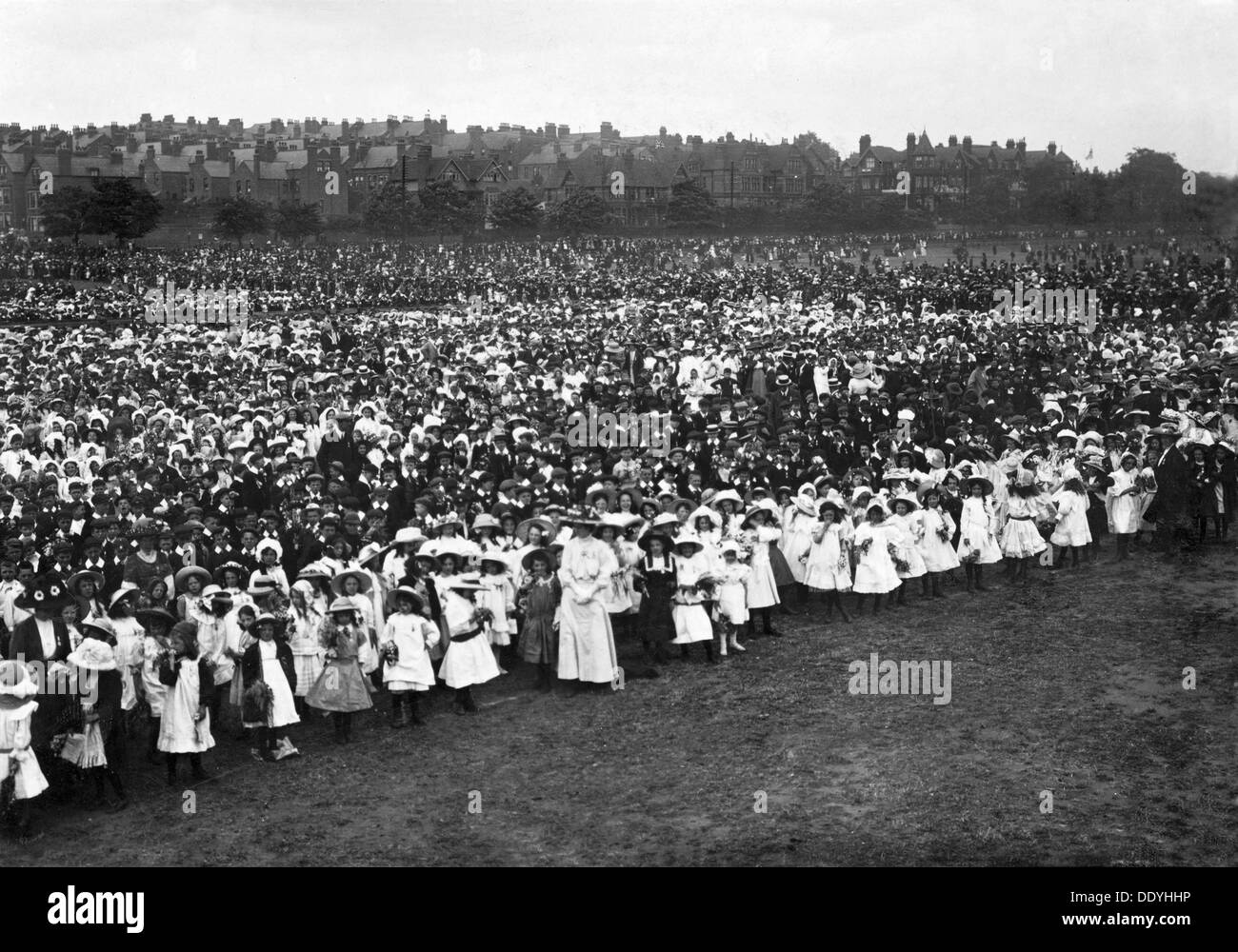 King George V Coronation celebrations, Forest, Nottingham, Nottinghamshire, 1911. Artist: Henson & Co Stock Photo