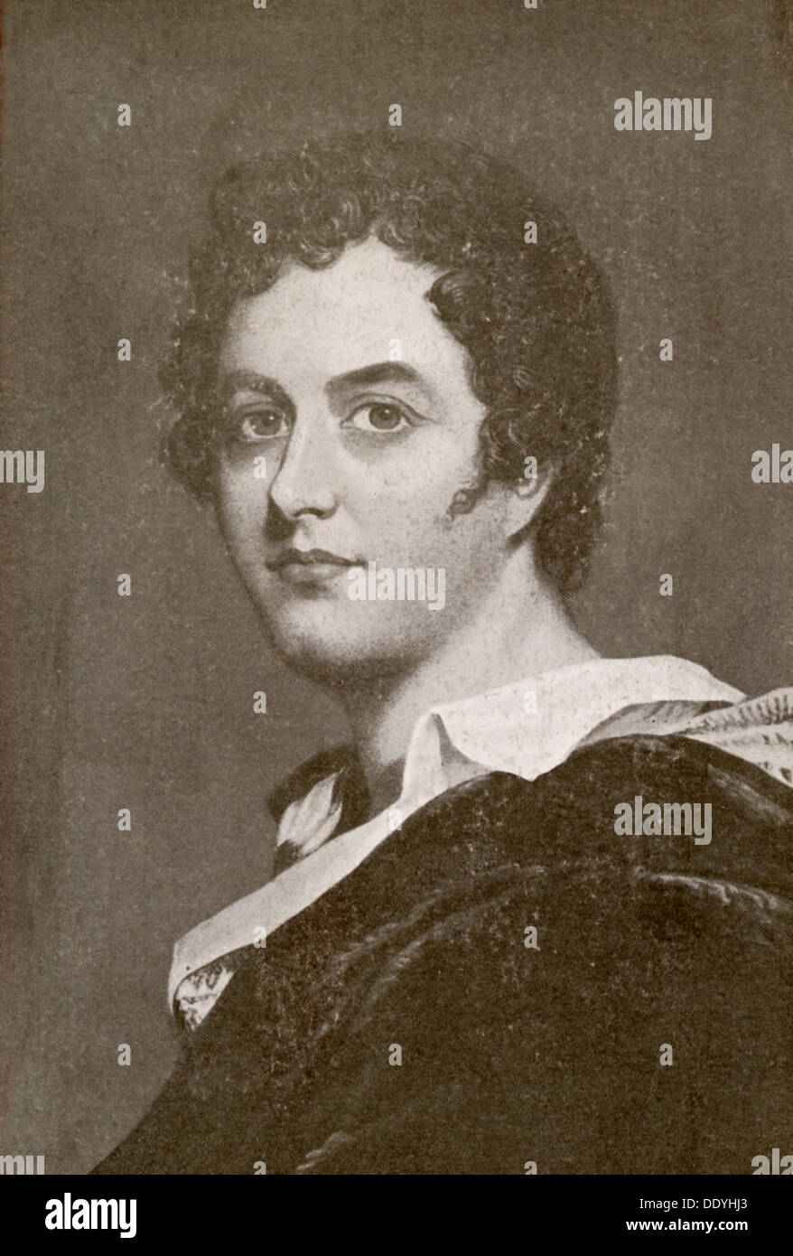 Lord Byron, English Romantic poet, c1820s Stock Photo ...