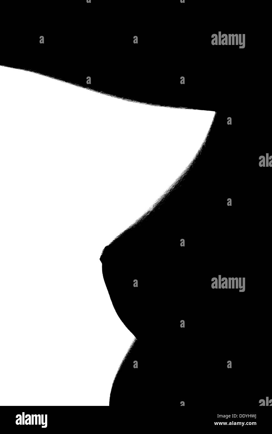 Woman, breasts, shape, silhouette Stock Photo - Alamy