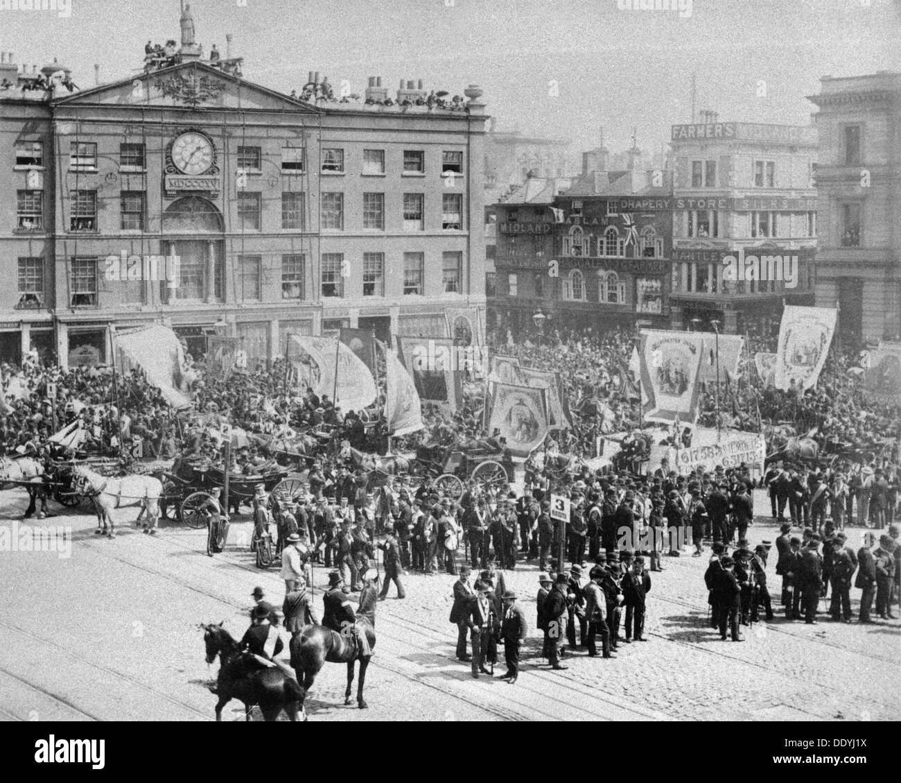 Queen Victoria's Golden Jubilee celebrations, Nottingham, Nottinghamshire, June 1887. Artist: R Allen & Son Stock Photo