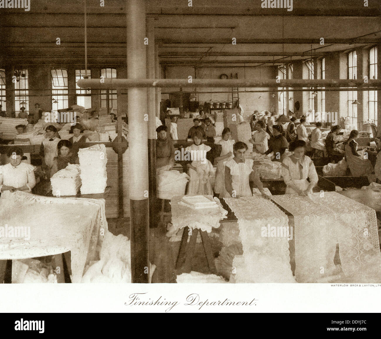 Thomas Adams Lace Factory, Nottingham, Nottinghamshire, 1914. Artist: Waterlow Bros & Layton Ltd Stock Photo