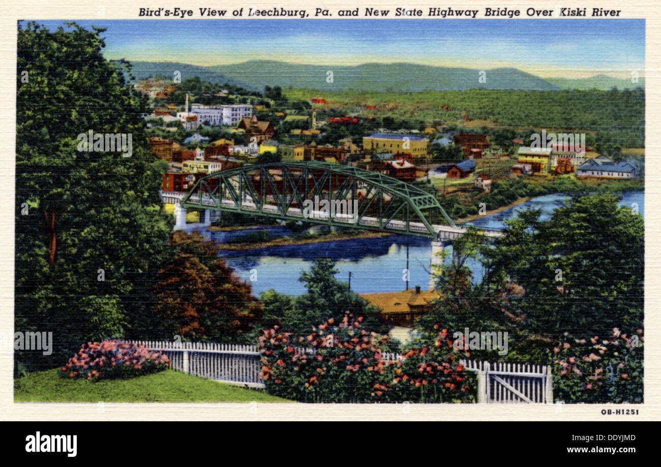 Leechburg, Pennsylvania, and the New State Highway Bridge over the