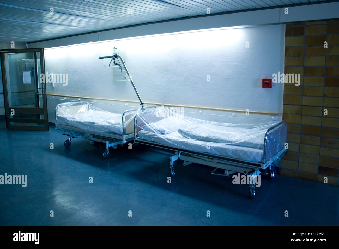 Hospital bed in the hospital, Berlin Stock Photo