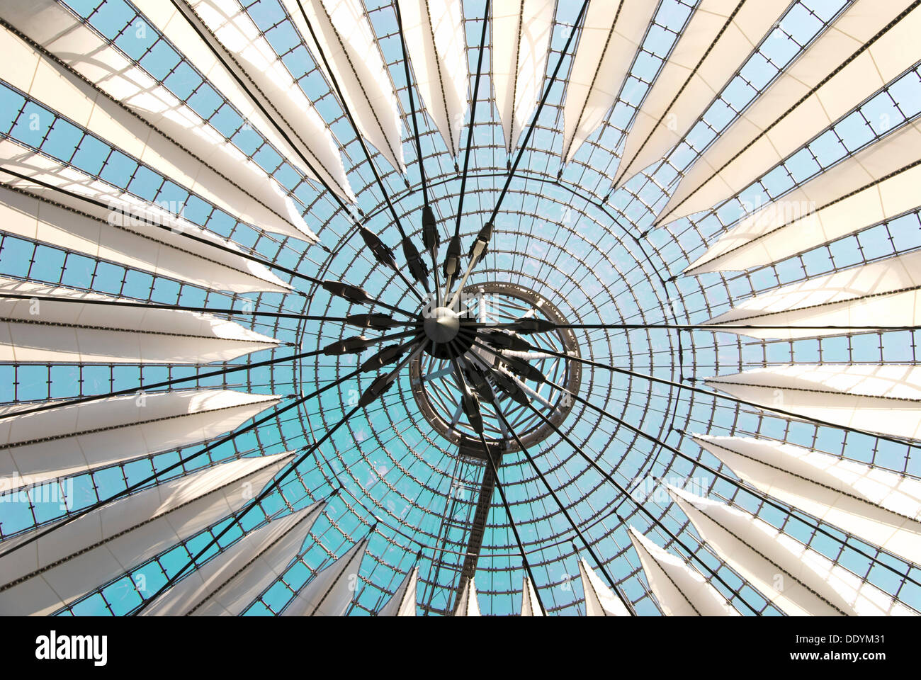 Roof, Sony Center, Potsdamer Platz, Berlin Stock Photo