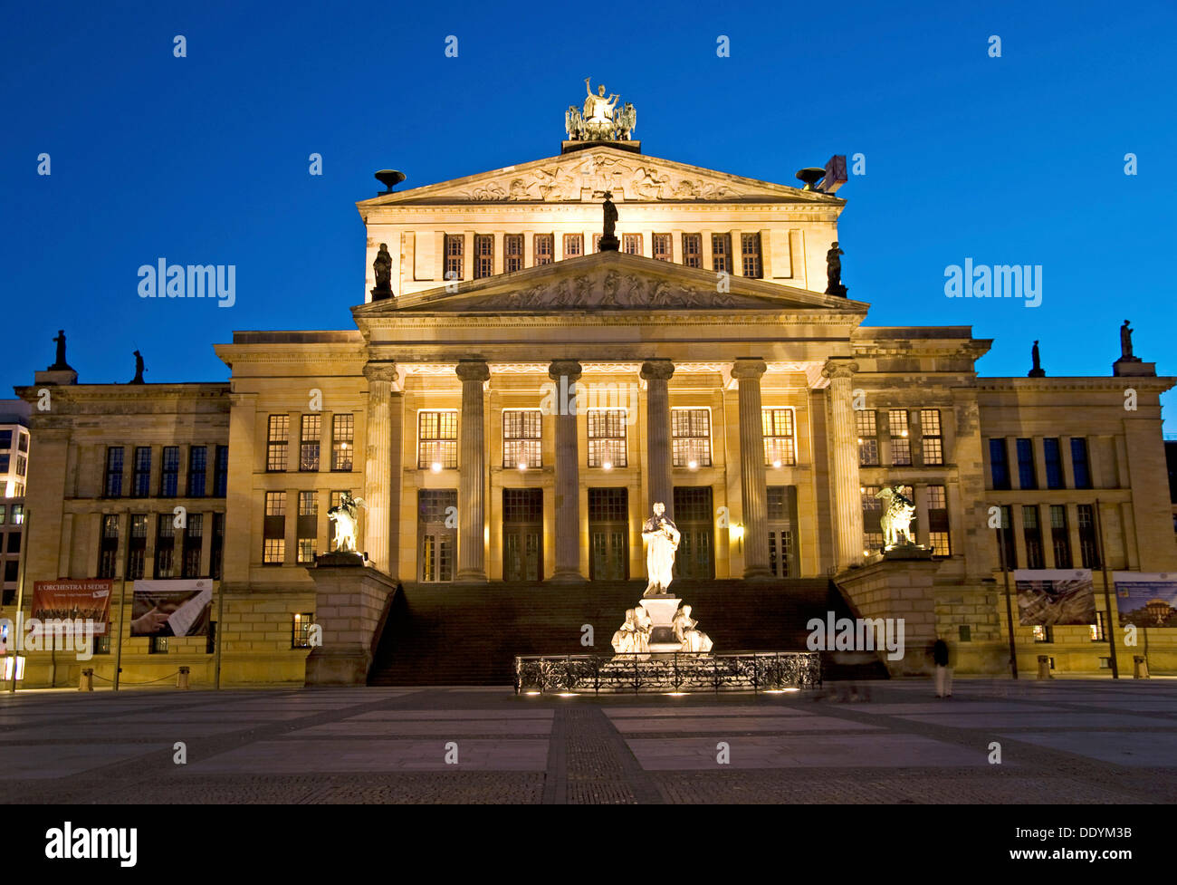 Konzerthaus am Gendarmenmarkt concert hall in the blue hour, Berlin Stock Photo