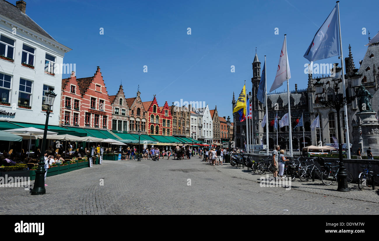 Grote Markt, Bruges, Belgium Stock Photo